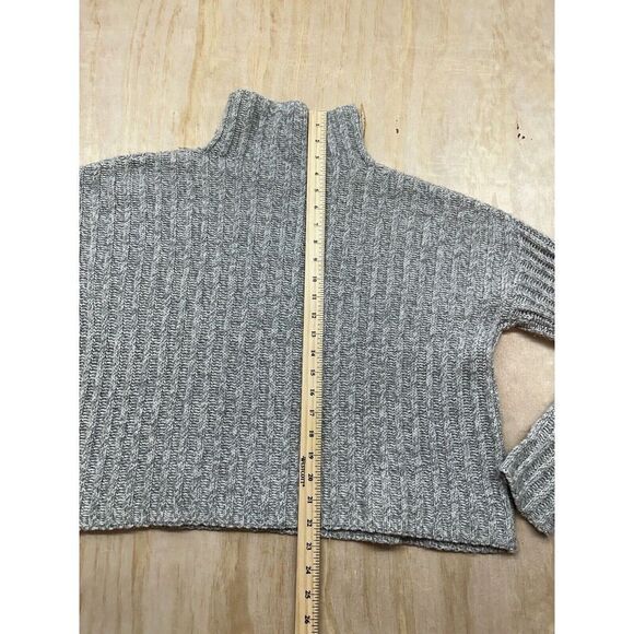 Brown Allan 1883 Womens Cream Turtleneck Merino Wool Sweater Beige Chunky Medium - Picture 8 of 9